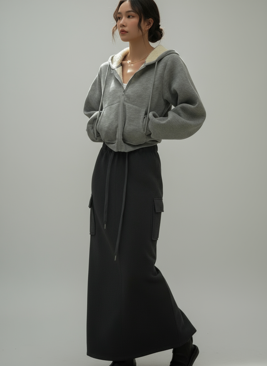 Thermal Fleece Cargo Skirt
