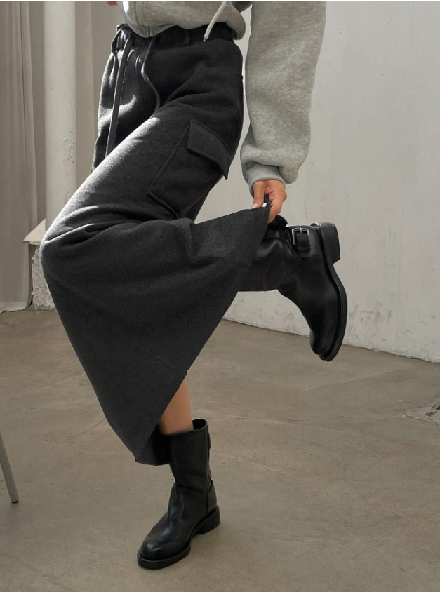 Thermal Fleece Cargo Skirt
