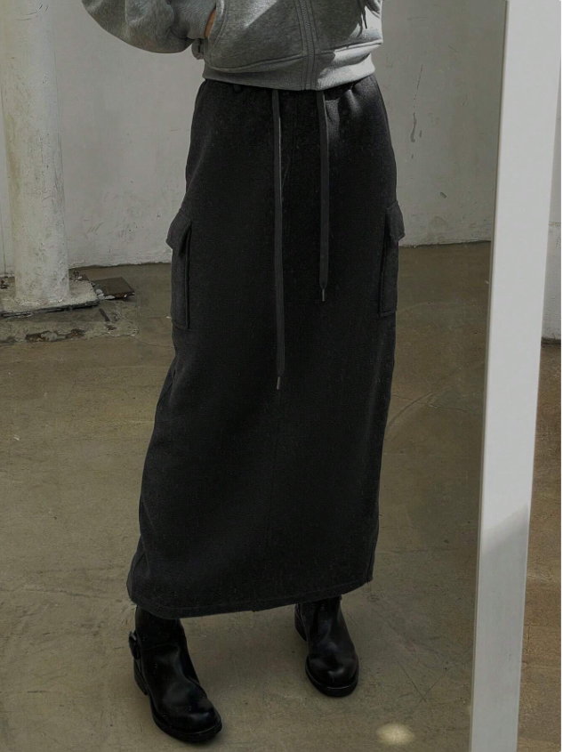 Thermal Fleece Cargo Skirt