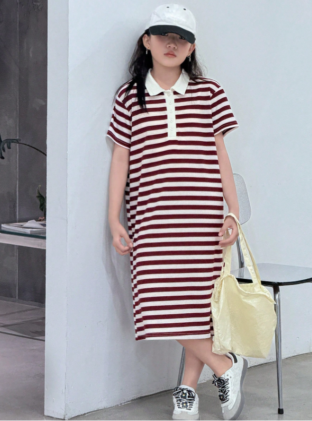 GIRLs Casual Collar Dress