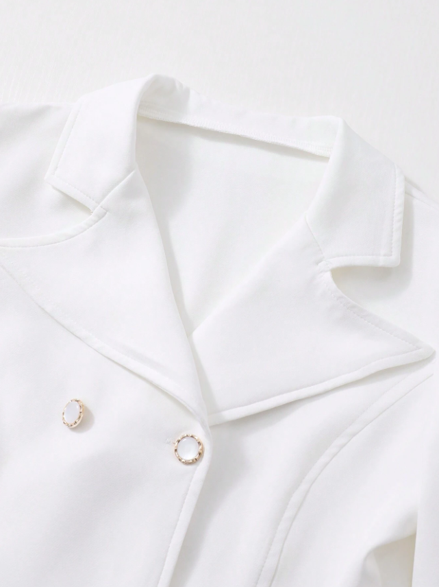 Girly Pearly Jacket and Skirt Suit