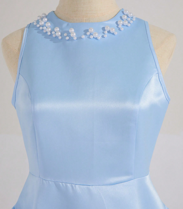 Pearly Satin Detailed Dress