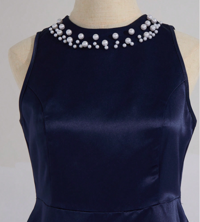 Pearly Satin Detailed Dress