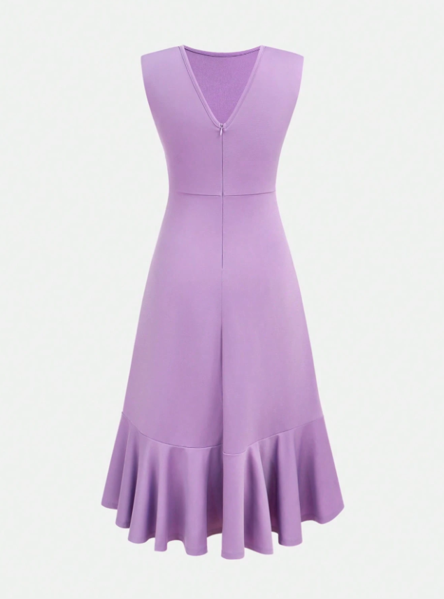 Gathered Ruffle Dress