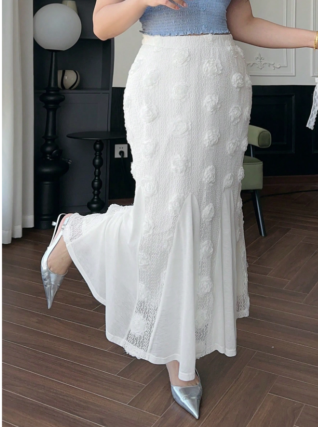 Flower Detailing Skirt
