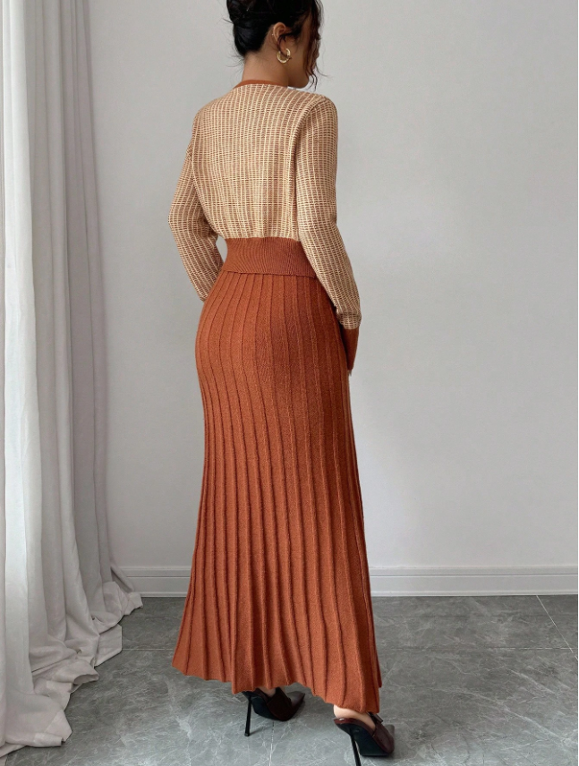 Intricately Fashioned Knit Suit