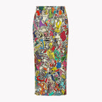 Sleek Abstract Pleated Skirt