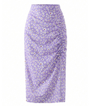 Pleasantly Floral Midi Skirt (Plus Size)