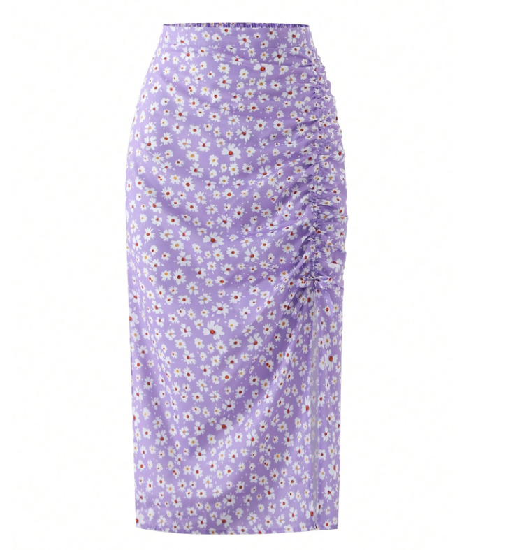 Pleasantly Floral Midi Skirt (Plus Size)