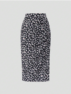 Pleasantly Floral Midi Skirt (Plus Size)