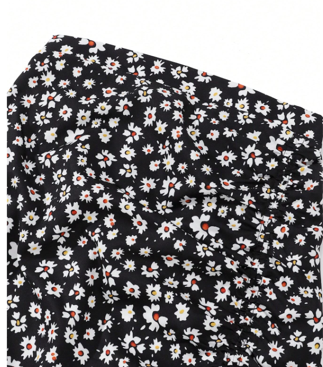 Pleasantly Floral Midi Skirt (Plus Size)