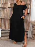 Embellished Shoulder Dress Plus