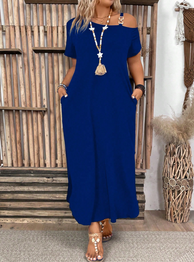 Embellished Shoulder Dress Plus