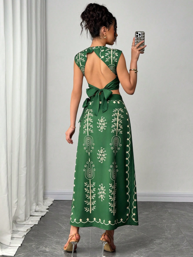 East Indian BohoChic Tribal Pattern Top and Skirt