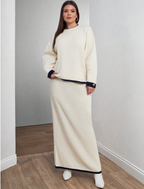 Softly Draped Knit Skirt and Top