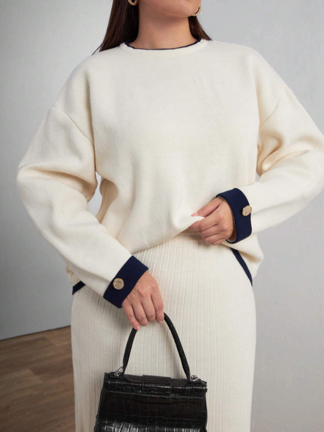 Softly Draped Knit Skirt and Top