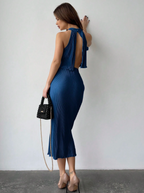 Open Top Design Pleated Skirt