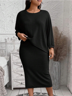 Sleek Plus Size Long Sleeve Cozy Set