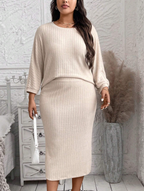 Sleek Plus Size Long Sleeve Cozy Set