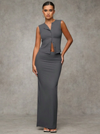 Sleek & Sophisticated Vest Top and Skirt