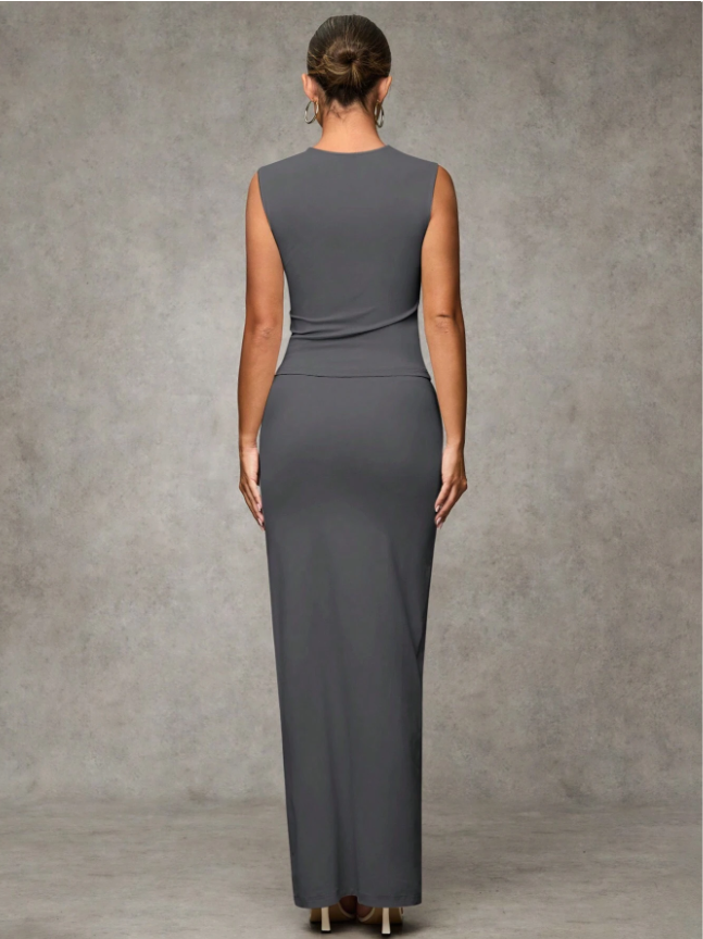 Sleek & Sophisticated Vest Top and Skirt