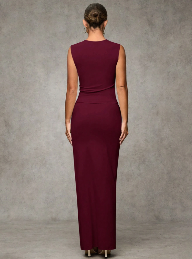 Sleek & Sophisticated Vest Top and Skirt