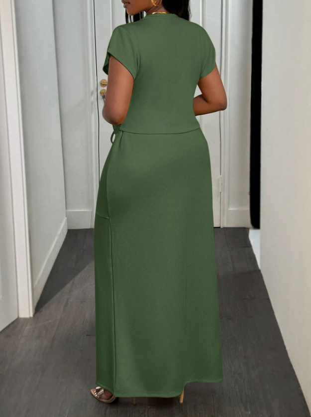 Plush Top & Skirt OOTD PLUS