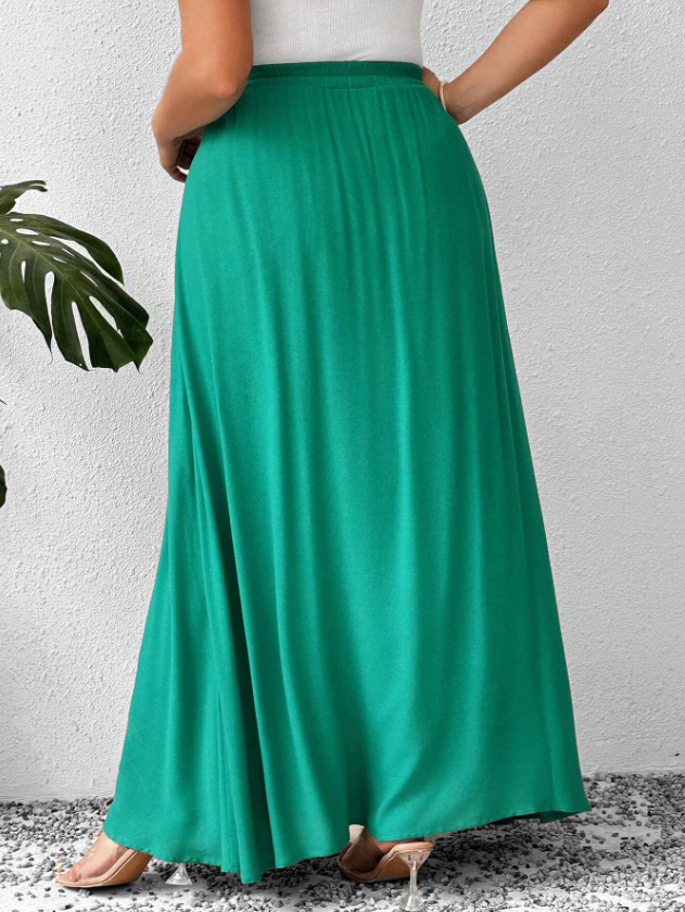 Jewel Color Tone Skirt PLUS