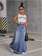 Denim Jean Designer Skirt