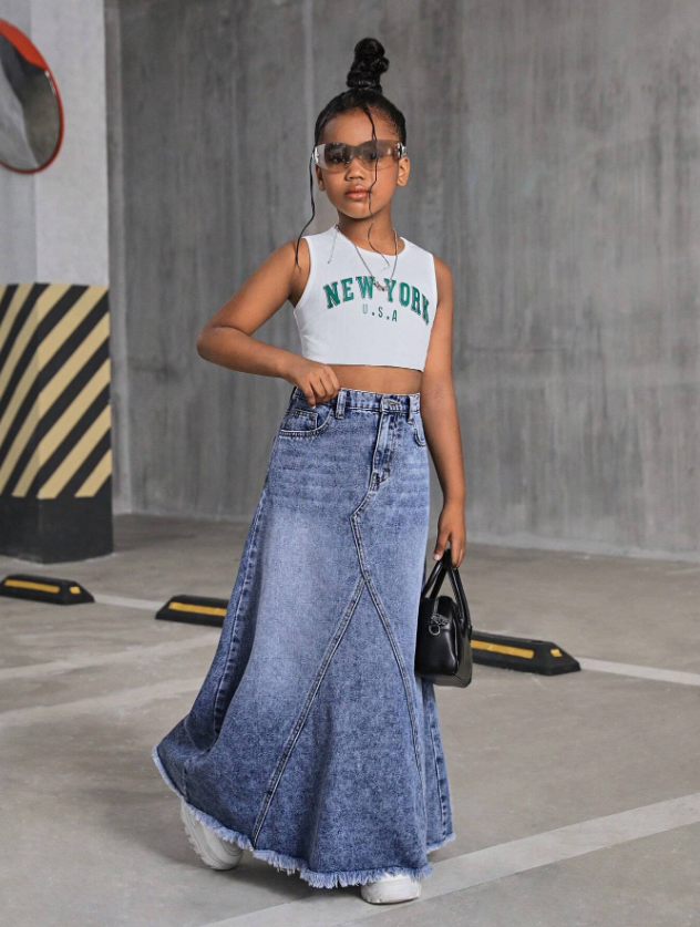 Denim Jean Designer Skirt