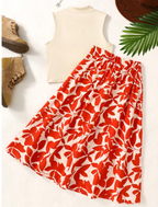 Lots of Pretty Prints Skirt & Basic Top