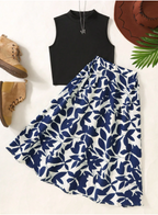 Lots of Pretty Prints Skirt & Basic Top