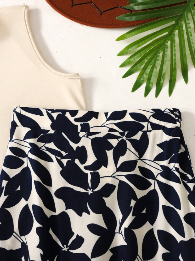 Lots of Pretty Prints Skirt & Basic Top
