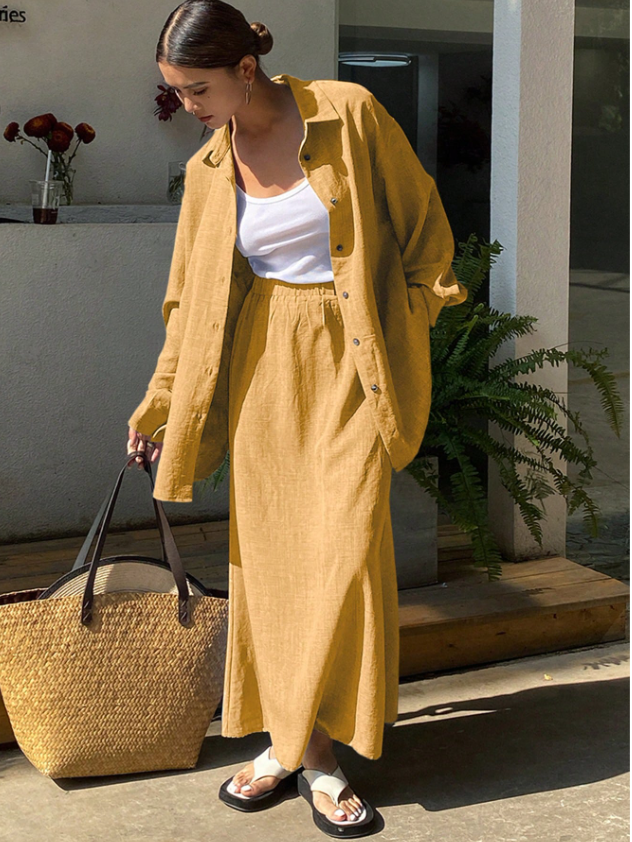 Long Sleeve Lounging in Linen