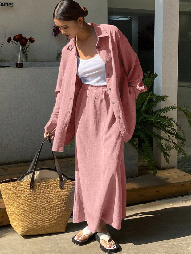 Long Sleeve Lounging in Linen
