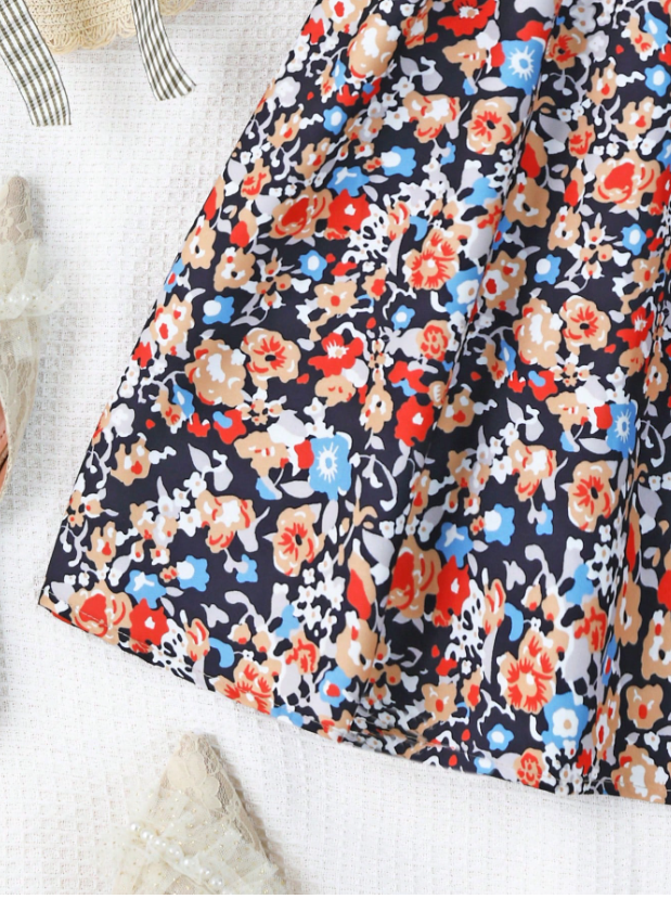 Floral Dress and Ruffle Sleeves GIRLS