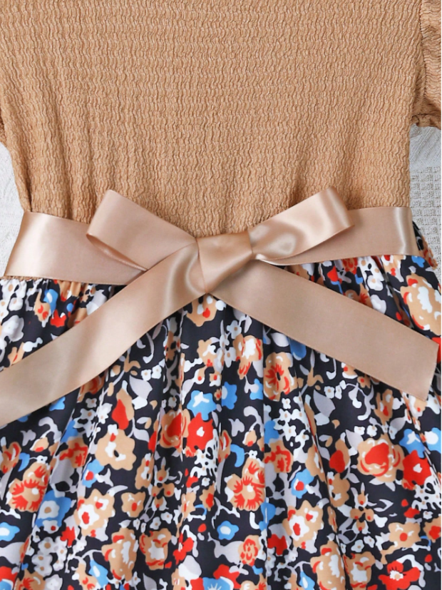 Floral Dress and Ruffle Sleeves GIRLS