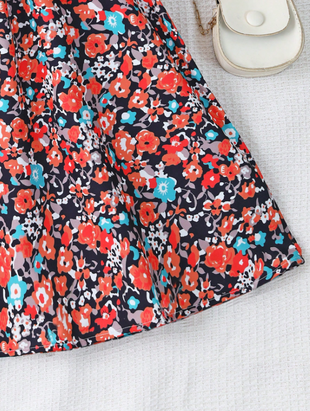 Floral Dress and Ruffle Sleeves GIRLS