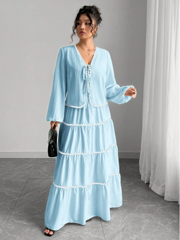 Woven Long Sleeve & Skirt PLUS