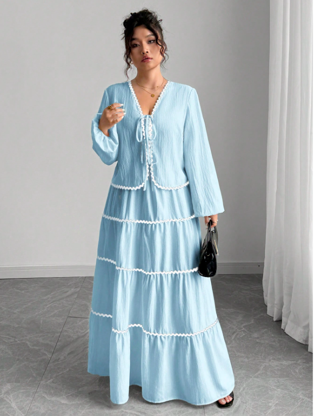 Woven Long Sleeve & Skirt PLUS