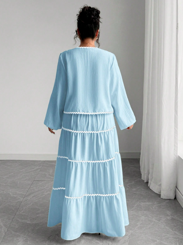 Woven Long Sleeve & Skirt PLUS