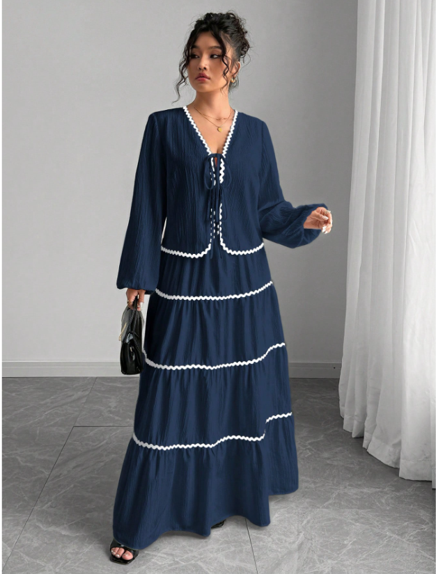 Woven Long Sleeve & Skirt PLUS