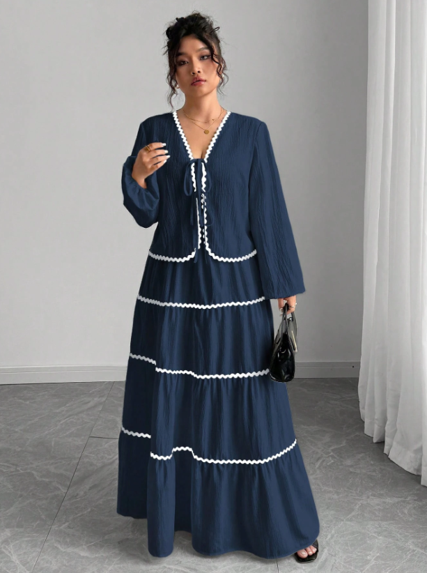 Woven Long Sleeve & Skirt PLUS