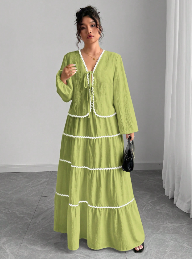 Woven Long Sleeve & Skirt PLUS