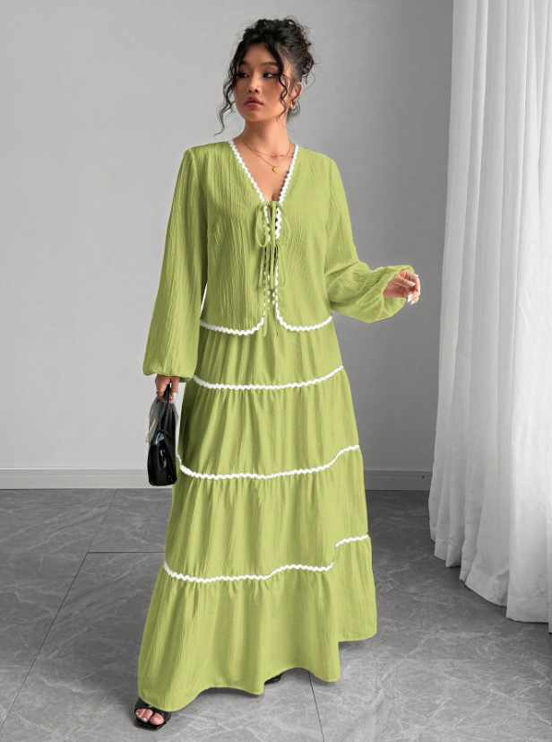 Woven Long Sleeve & Skirt PLUS