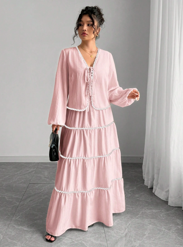Woven Long Sleeve & Skirt PLUS