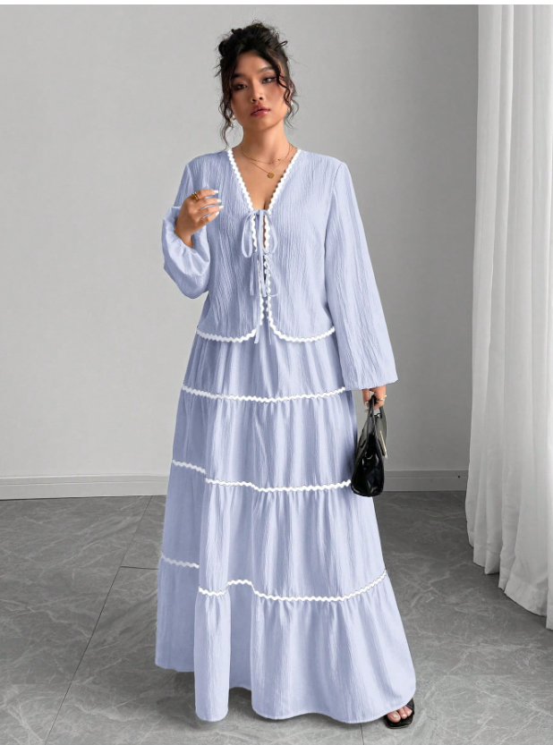 Woven Long Sleeve & Skirt PLUS