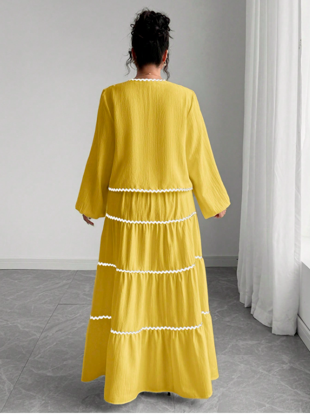 Woven Long Sleeve & Skirt PLUS