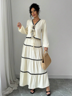 Woven Long Sleeve & Skirt OOTD