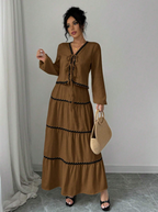 Woven Long Sleeve & Skirt OOTD